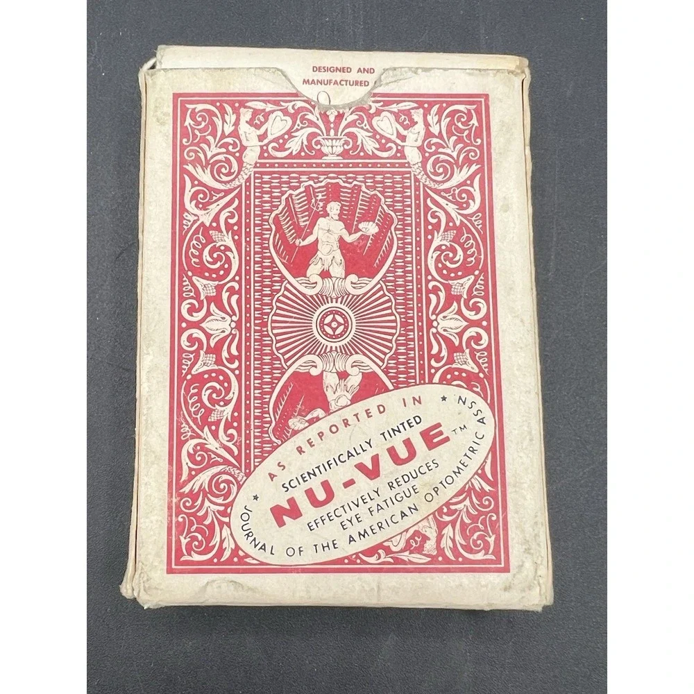 Vtg Hoyle Official  Playing Cards Plastic Coated Jumbo Face Nevada Finish,Nu-Vue